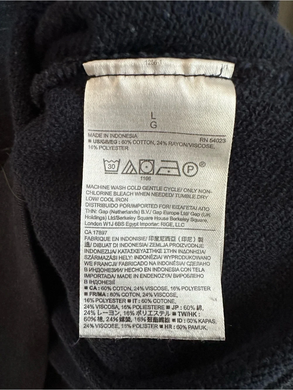Banana Republic Men's Dark Navy Speckled Shawl-Collar Pullover